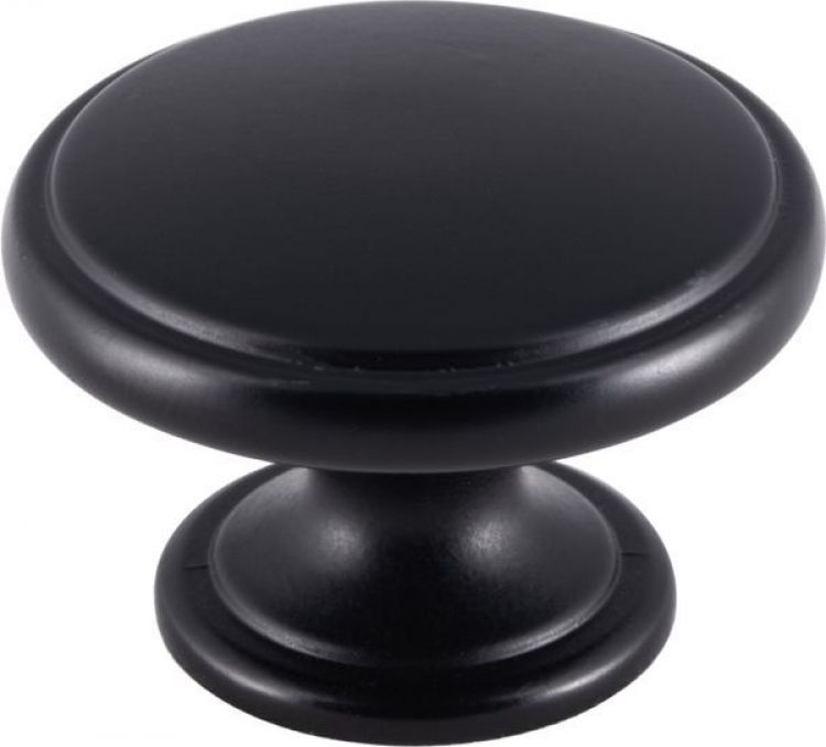 Oxford Matt Black Mushroom 38mm Cabinet Knob - by Fingertip Design | FTD524MB